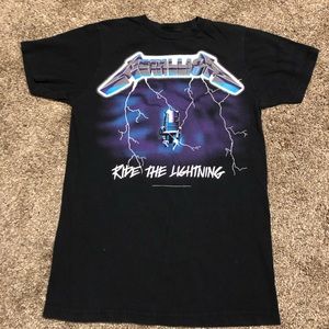 METALLICA T-shirt Ride The Lightning Heavy Metal Tee Black Sz. Sm one sided 2007
